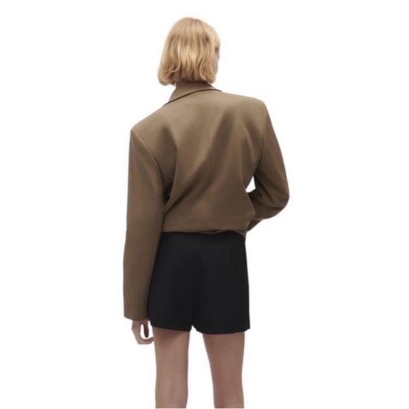 Zara black mini skirt with built in shorts / skort, tassel front pockets - Picture 3 of 8